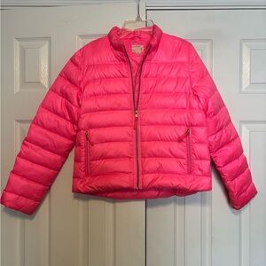 Kids Bright Pink Puffer Jacket